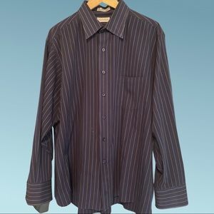 Striped Van Heusen Men’s Dress Shirt - Size 17.5